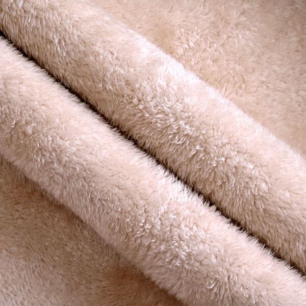 Winter- und Herbst-Poncho aus Kunstfell, Beige image number 6