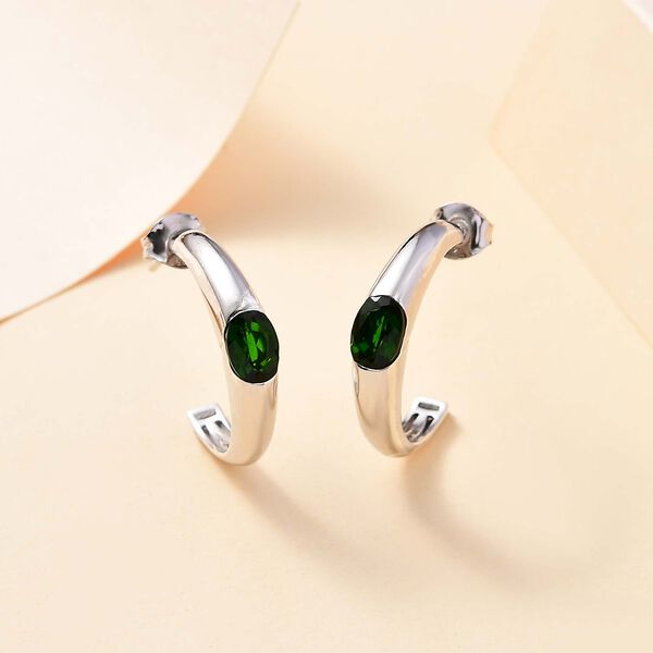 Nat&uuml;rliche Chromdiopsid-Ohrringe - 1,71 ct. image number 1