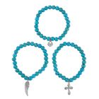 Blauer Howlit Schmuckset  Legierung ca. 225.00 ct