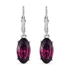 Foilback Amethyst Kristall Ohrringe, 925 Silber