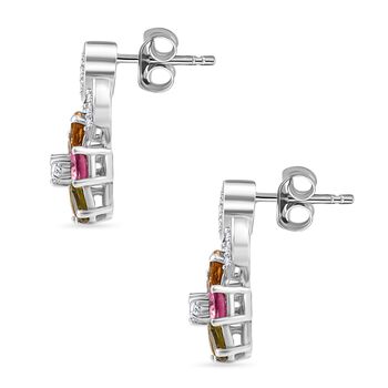 Multi-Turmalin und Zirkon Ohrringe - 1,96 ct.