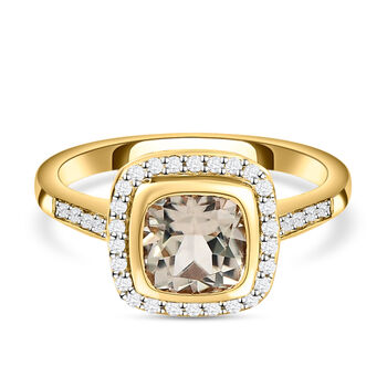 AAA Turkizit und wei&szlig;er Diamant-Ring, 585 Gold (Gr&ouml;&szlig;e 18.00) ca. 1,88 ct
