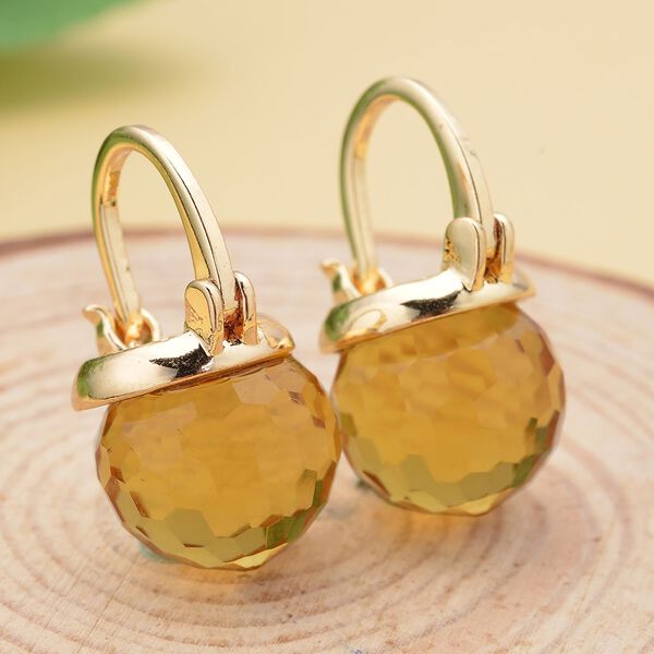 Champagner Kristall-Ohrringe - 20 ct. image number 2