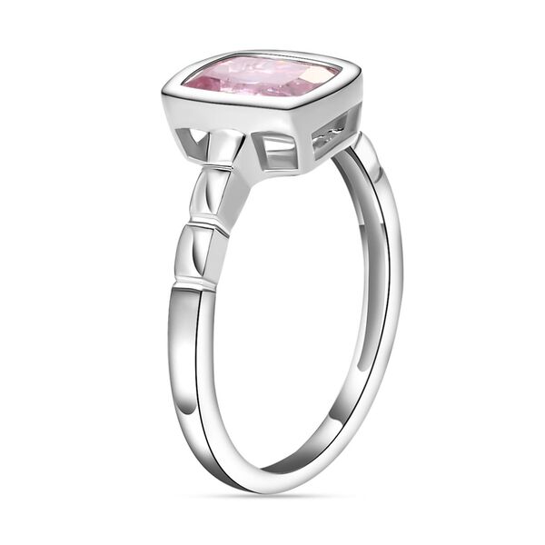 Rosa Zirkonia-Solitär-Ring in Silber, 2,46 ct. image number 5