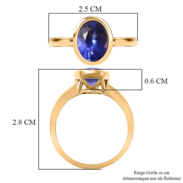 AAA Tansanit-Ring, 585 Gelbgold  ca. 2,75 ct image number 6