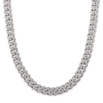 Wei&szlig;er Kristall Halskette ca. 50 cm, Silberfarben