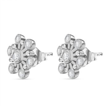 Moissanit Schneeflocken Ohrringe - 0,57 ct.