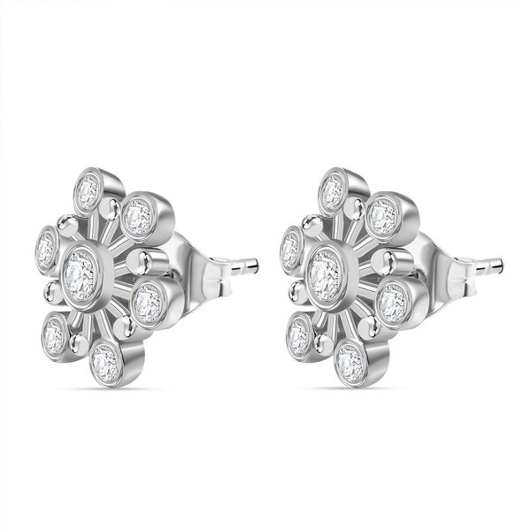 Moissanit Schneeflocken Ohrringe - 0,57 ct. image number 4