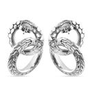 Royal Bali Kollektion- Drachenhaut und Tulang Naga strukturierte Ohrringe image number 4