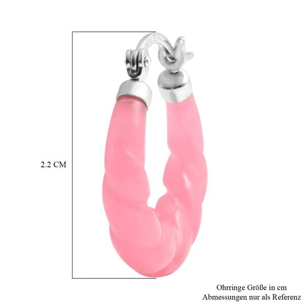 Rosa Jade Ohrringe 925 Silber rhodiniert ca. 18.50 ct image number 5