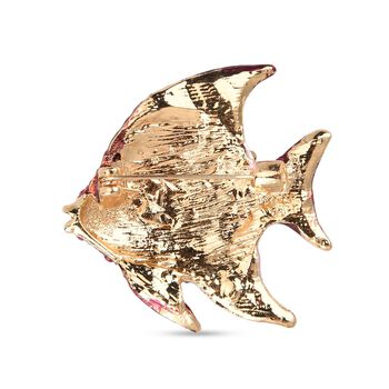 Mehrfarbiger Kristall Brosche  Gelb