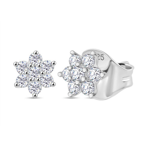 J Francis gefertigt mit SWAROVSKI Zirkonia Ohrringe 925 Silber image number 0