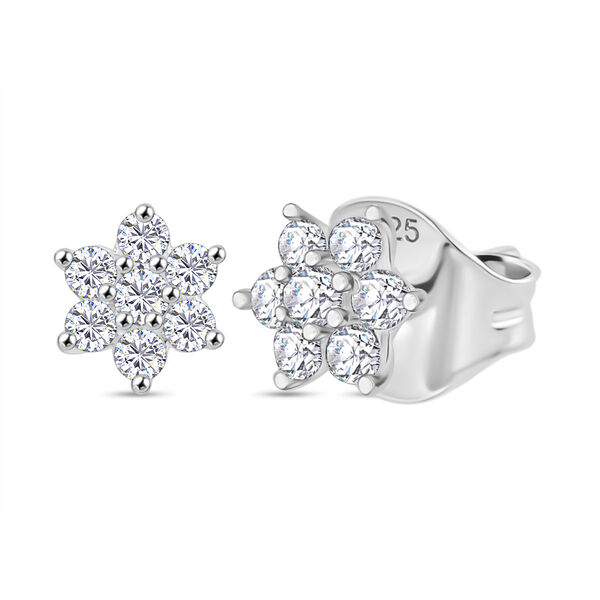 J Francis gefertigt mit SWAROVSKI Zirkonia Ohrringe 925 Silber image number 0