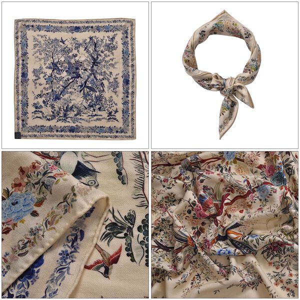 LA MAREY Foulard Quadratischer Schal, Weiß image number 5