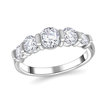 J Francis gefertigt mit SWAROVSKI- Swarovski Zirkonia Ring, 925 Silber rhodiniert