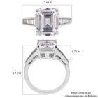 LUSTRO STELLA Premium AAA kubisch Zirkonia Ring 925 Silber Platin-Überzug image number 5