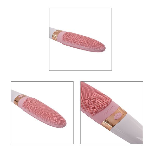 Elektrische Reinigungs-Vibrations-Badebürste mit langem Griff, 43x6,5x4cm, Rosa image number 9