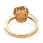 Citrin und Zirkon Ring 925 Silber vergoldet (Größe 16.00) ca. 2,16 ct image number 5