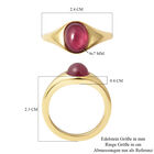 Fissure gefüllt Rubin Solitär Ring 925 Silber Gelbgold Vergoldet image number 6