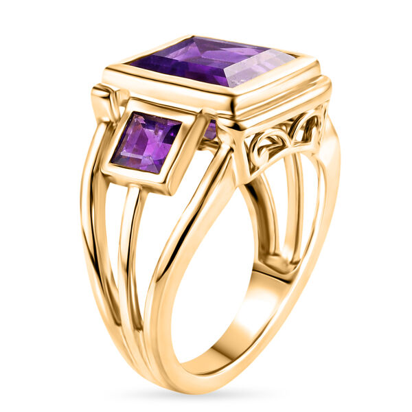 Lusaka Amethyst-Ring, 925 Silber vergoldet  ca. 3,92 ct image number 5