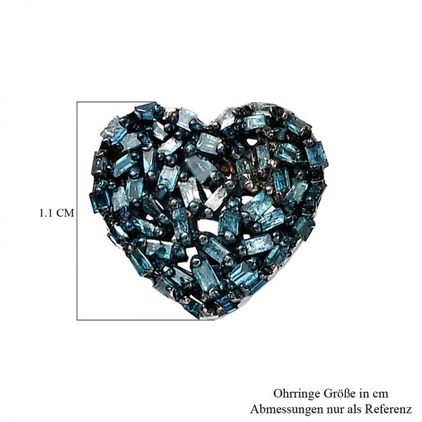 GP Heart Kollektion - Diamant und blaue Saphir-Ohrstecker- 0,54 ct. image number 5