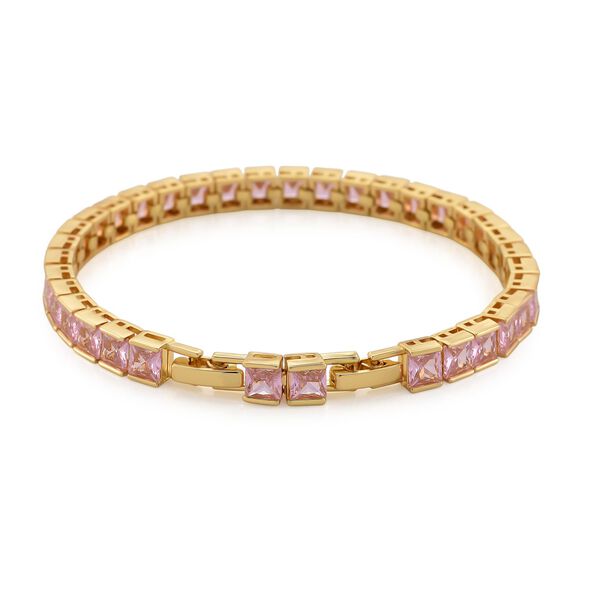 Rosa Zirkonia Armband, 18+2,5cm image number 4