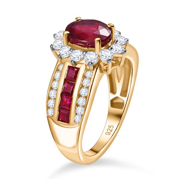 AA Afrikanischer Rubin und Zirkon Ring - 4,12 ct. image number 4