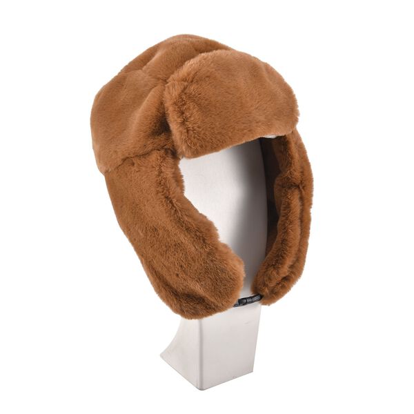 Kunstpelz Trapperm&uuml;tze mit Ohrenklappen, Braun image number 2