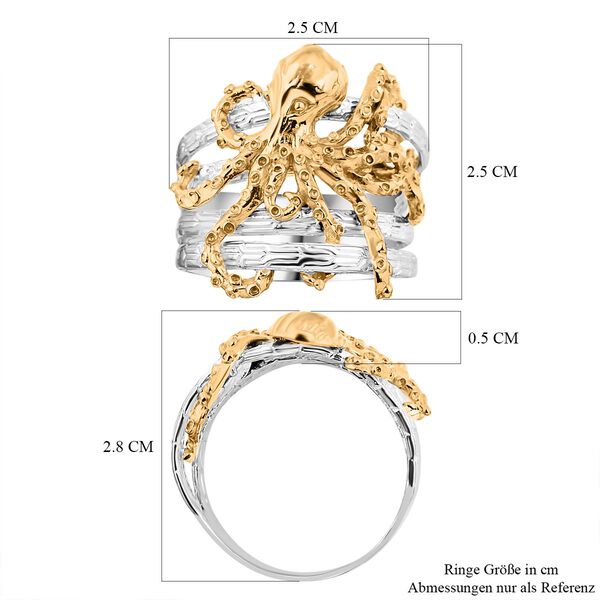 Royal Bali Kollektion- Oktopus Ring image number 4
