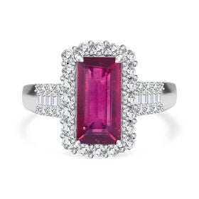 Afrikanischer Rubin und Zirkon-Ring - 5,36 ct.