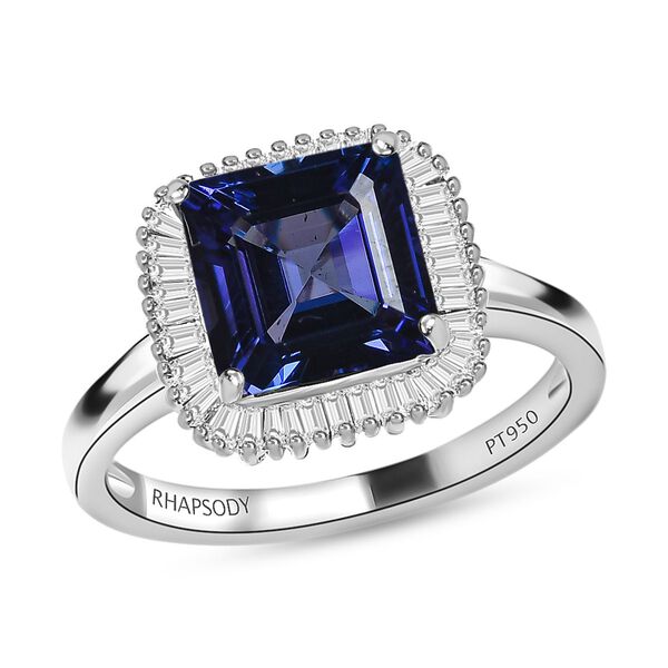 RHAPSODY AAAA Tansanit und VS EF Diamant Ring in 950 Platin - 3,41 ct. image number 8