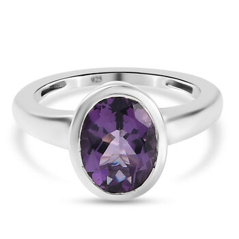 Mashamba Amethyst Solit&auml;r-Ring, 925 Silber platiniert (Gr&ouml;&szlig;e 16.00) ca. 2.40 ct