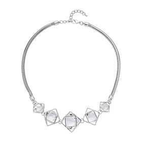 Weiße Kristall-Halskette, 50 cm - 5 ct.