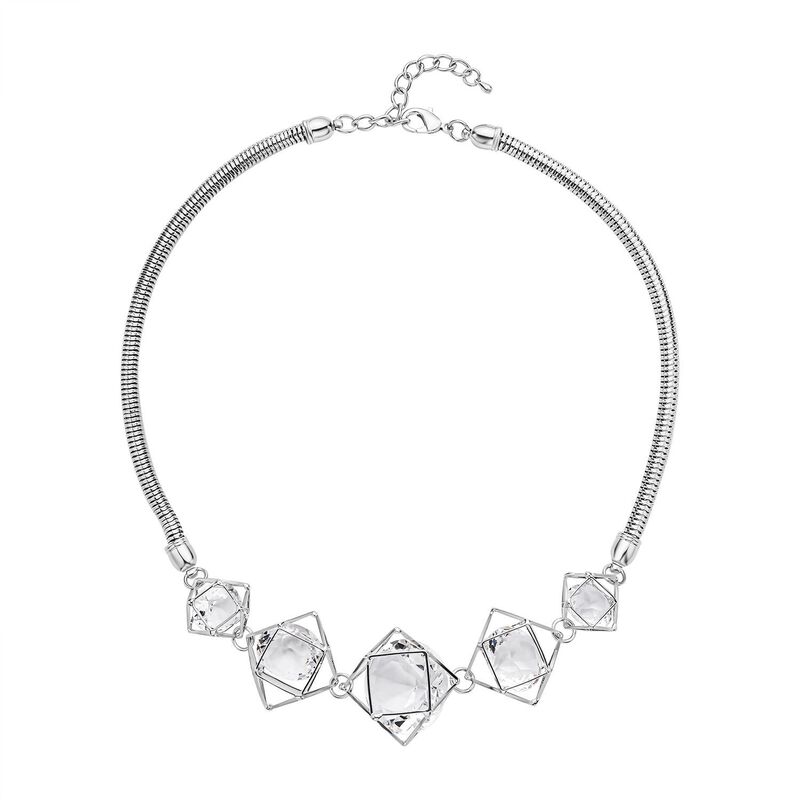 Weiße Kristall-Halskette, 50 cm - 5 ct. image number 0