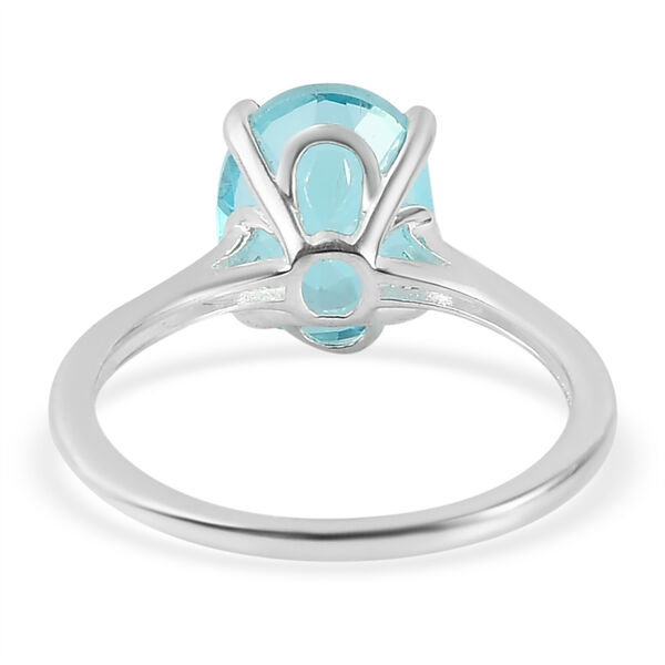Paraiba Farbe Quarz Solitär-Ring, 925 Silber  ca. 2,43 ct image number 6