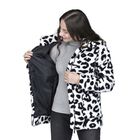 TAMSY - Kunstfell Jacke mit Reißverschluss, Schneeleopard Muster, Größe L 110x76x59 cm, Schwarz und Weiß image number 9