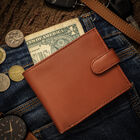 Geldbörse aus echtem Leder mit RFID Schutz, Druckknopf image number 1