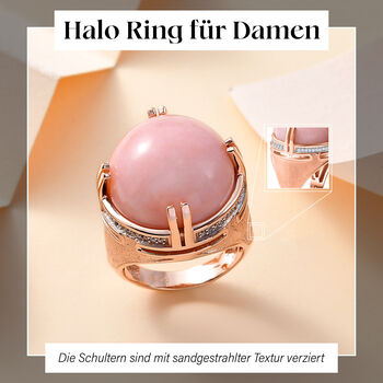 GP Royal Art D&eacute;co Collection- AA Peruanischer rosa Opal, Kanchanaburi blauer Saphir und Zirkon-Ring - 19,15 ct.