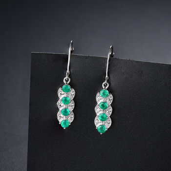 AAA Kagem sambische Smaragd und Zirkon-Ohrringe - 1,83 ct.