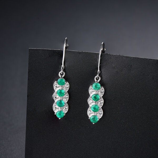 AAA Kagem sambische Smaragd und Zirkon-Ohrringe - 1,83 ct. image number 1