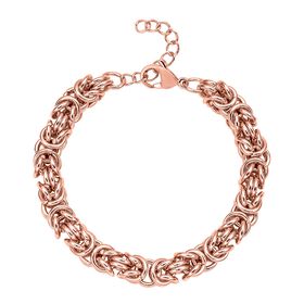 Kettengeflect Byzantin-Armband, Reiner Edelstahl, ca. 19 cm, ca. 35,00g
