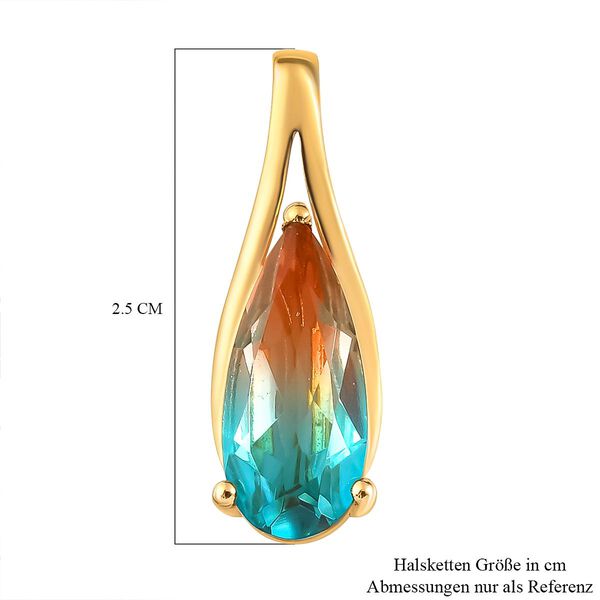 Aqua Terra Costa Quarz Triplett-Anh&auml;nger, 925 Silber vergoldet ca. 3,55 ct image number 6