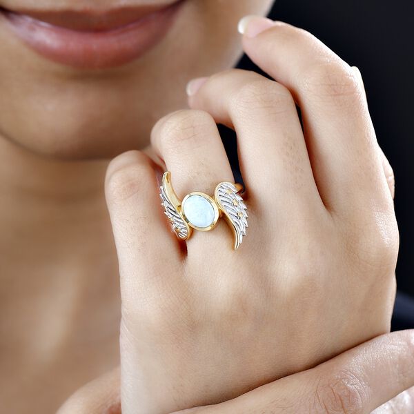 GP Kollektion - Celestial Dream - Larimar, Kanchanaburi Blauer Saphir Ring 925 Silber  (Größe 19.00) ca. 2.39 ct image number 3