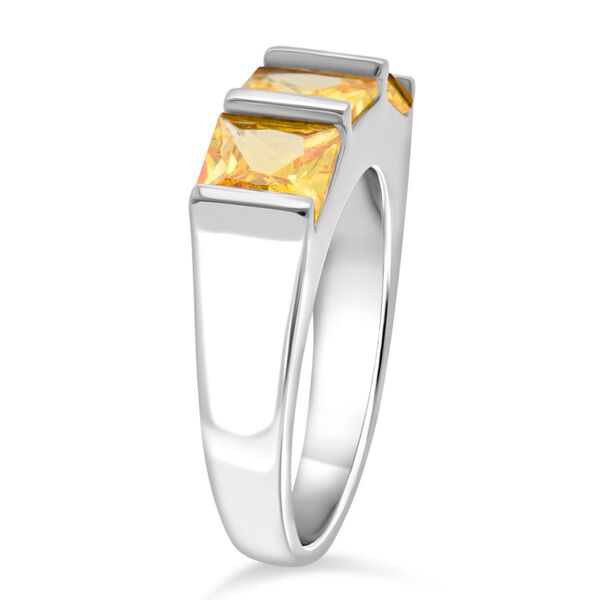 Lustro Stella gelber Zirkonia Trilogie Ring image number 4