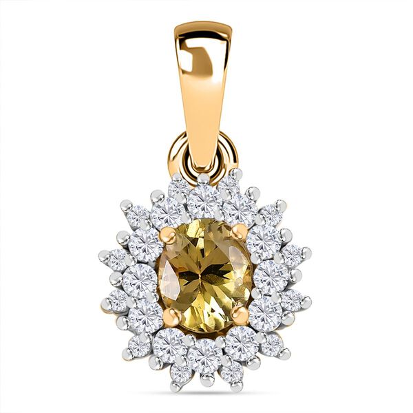 AA Natürliches goldenes Tansanit und Zirkon Schmuckset - 1,67 ct. image number 8