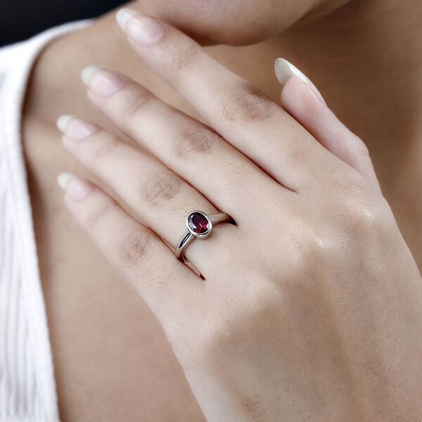 AAAA Rubellit Ring in 950 Platin - 1,05 ct. image number 9