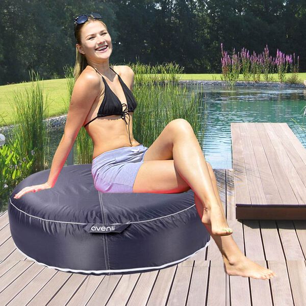 Aufblasbarer Sitzsack in Rundform, Grau image number 2