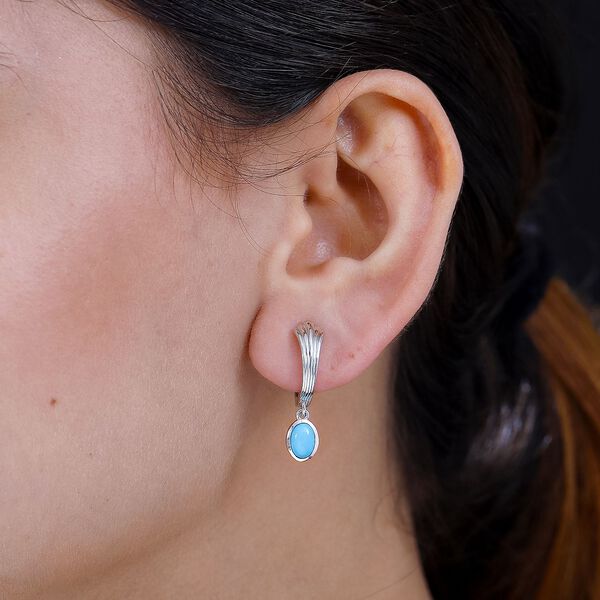 AA Sleeping Beauty T&uuml;rkis Ohrringe - 1,48 ct. image number 3