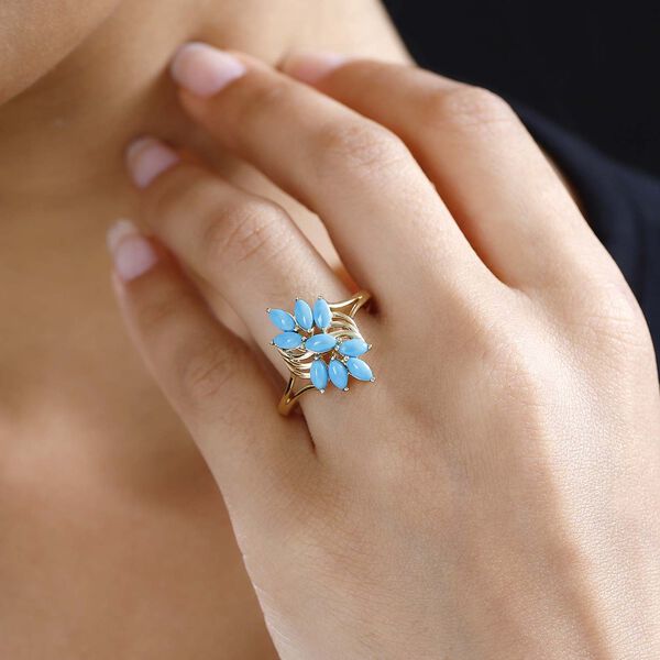 AAA amerikanischer Sleeping Beauty T&uuml;rkis-Ring - 1,56 ct. image number 3