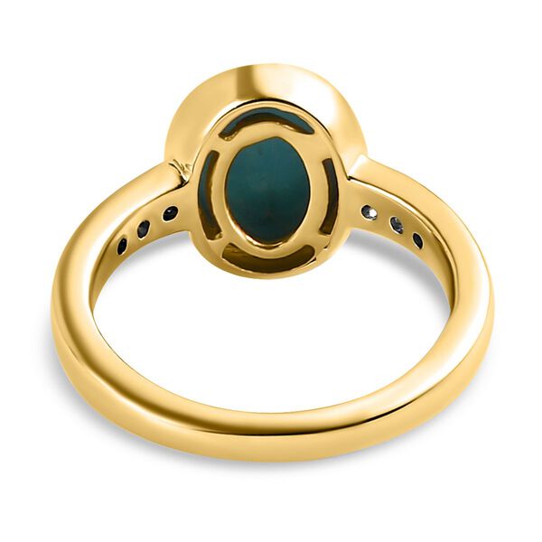 Amerikanischer, nat&uuml;rlicher Sleeping Beauty T&uuml;rkis und Zirkon-Ring - 1,74 ct. image number 6